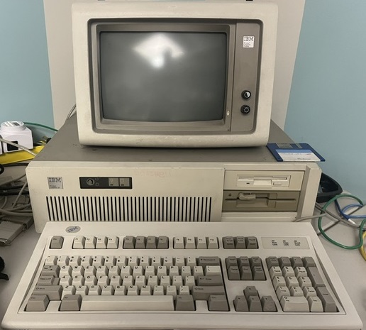 IBM PC/AT Model 5170 with monitor and keyboard