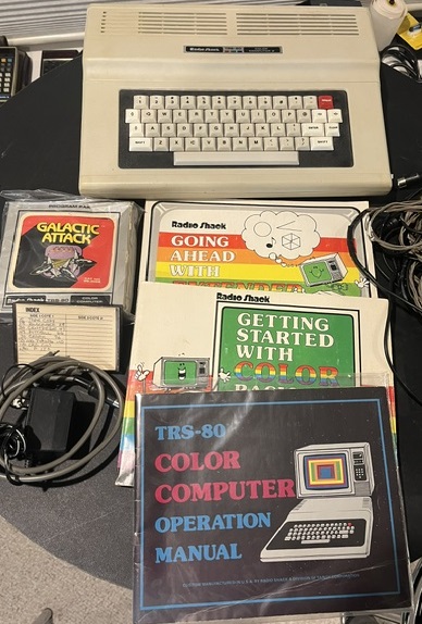 Tandy Color Computer 2 with Program Pak and manuals