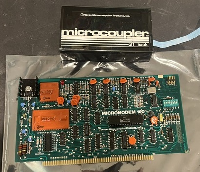 Hayes Micromodem 100 S-100 card with Microcoupler