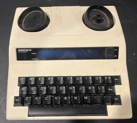 Ultratec Minicom III TDD with acoustic cups and one-line display