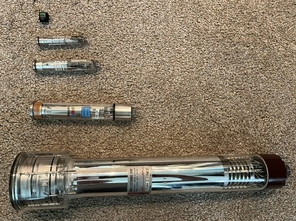 MN39482PJ CCD next to camera tubes for scale