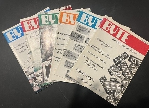First issues of Byte magazine