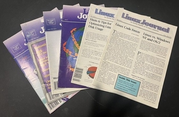 First six issues of Linux Journal